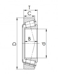 Подшипник Конические роликовые подшипники Подшипник 27709 (30909X2B) по выгодным ценам Долгопрудный