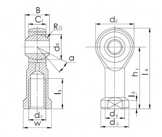 Подшипник Шарнирные головки с внутренней резьбой Подшипник SIL 05 T/K (PHS 5 L) по выгодным ценам Долгопрудный